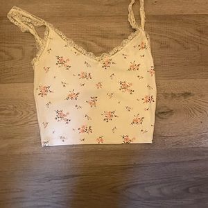 Cream crop top